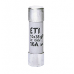Плавкий запобіжник ETI 16A gPV CH10x38 DC 1000V (30kA) постійний струм (002625081)