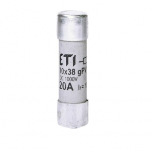 Плавкий запобіжник ETI 20A gPV CH10x38 DC 1000V (10kA) постійний струм (002625085)