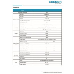 Солнечный инвертор Esener PV18-5248 PRO Wi-Fi 5.2KW 48VDC 1 фаза
