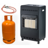 Газовый конвектор FLATELLI RS-42 Чёрный с шлангом и редуктором + баллон газовый пропан-бутан 11 кг / 27 л/ 4.2 кВт
