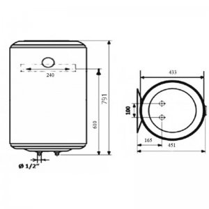 Водонагреватель Round VMR 80 (1500W)