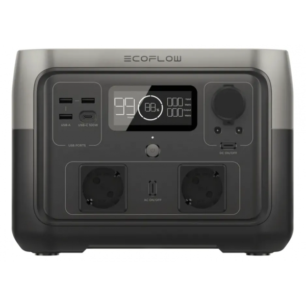 Портативная зарядная станция EcoFlow RIVER 2 Max (512 Вт·ч / 500 Вт)