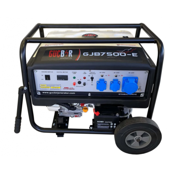 Бензиновый генератор 1 фазный Gucbir GJB7500-E Комбинированный запуск / 7 kWa