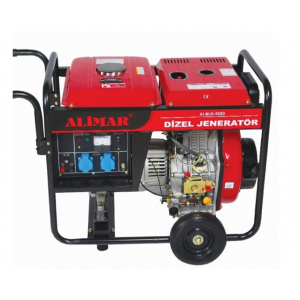Дизельный генератор 1 фазный Alimar ALM-D-5000ME Комбинированный запуск  / 5.5 kWa
