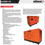 Промисловий дизельний 3 фазний генератор ALMAR ARAA45 Електрозапуск / 45 kWa / ALIMAR альтернатор