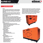 Промисловий дизельний 3 фазний генератор ALMAR ARAA62 Електрозапуск / 62 kWa / ALIMAR альтернатор