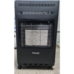 Газовый конвектор FLATELLI RS-42 Чёрный с шлангом и редуктором + баллон газовый пропан-бутан 11 кг / 27 л/ 4.2 кВт