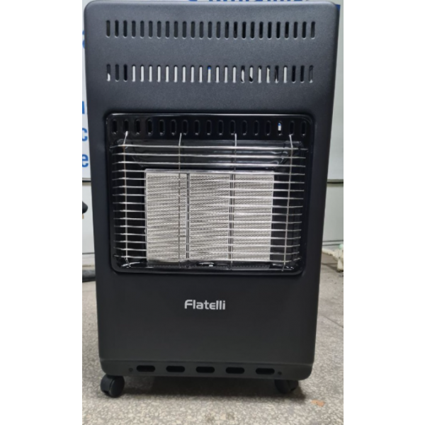 Газовый конвектор FLATELLI RS-42 Чёрный с шлангом и редуктором + баллон газовый пропан-бутан 11 кг / 27 л/ 4.2 кВт