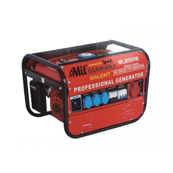 Бензиновый генератор 1/3-х фазный Mil ML8500B Комбинированный запуск / 8.5 kWa