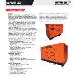 Промисловий дизельний 3 фазний генератор ALMAR ARAA33 Електрозапуск / 33 kWa / ALIMAR альтернатор