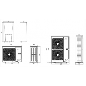 Інверторний тепловий насос Cooper&Hunter CH-HP8.0SINK2 UNITHERM 2 SPLIT 8кВт 220В