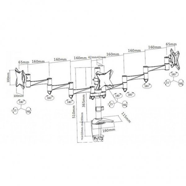 Кронштейн для монитора Brateck LDT02-C036