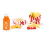 Игрушечные продукты Viga Toys Наггетсы с картошкой фри и соком (51603)