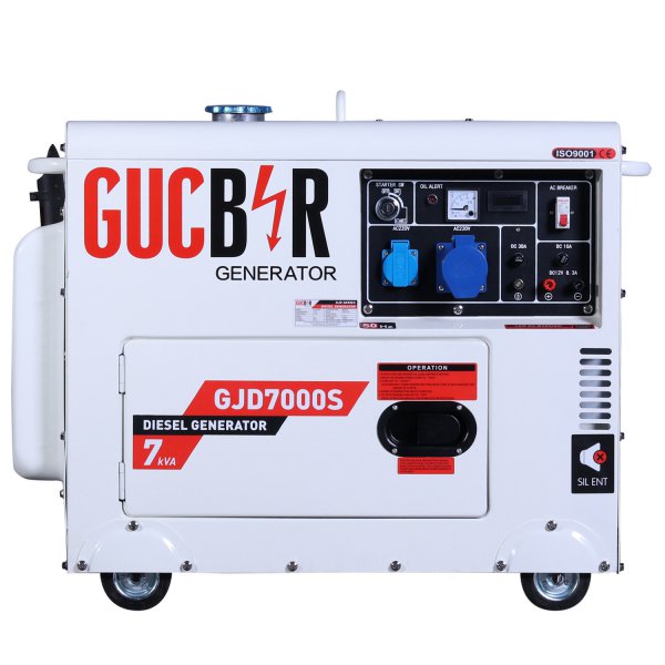 Дизельний генератор 1 фазний Gucbir GJD7000S Електрозапуск / 7 kWa