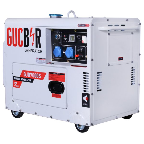 Дизельний генератор 1 фазний Gucbir GJD7000S Електрозапуск / 7 kWa
