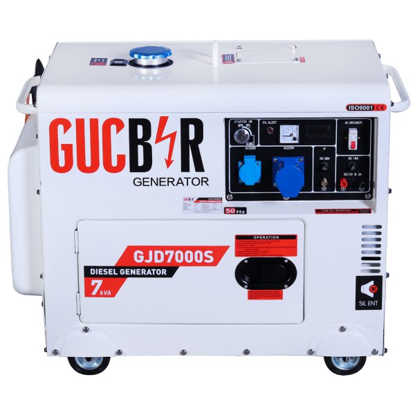 Дизельний генератор 1 фазний Gucbir GJD7000S Електрозапуск / 7 kWa