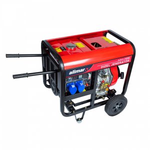 Дизельный генератор 1 фазный Alimar ALM-D-7500ME Комбинированный запуск / 7 kWa