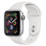 Смарт-часы Apple Watch Series 4 GPS + LTE 44mm Aluminum Case w. White Sport B. (MTUU2)