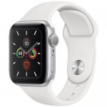 Смарт-часы Apple Watch Series 5 GPS 44mm Silver Aluminum w. White b.- (MWVD2)
