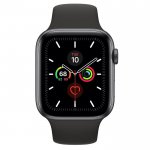 Смарт-часы Apple Watch Series 5 GPS 44mm Space Gray Aluminum w. Black b.- (MWVF2)