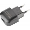 Сетевое зарядное устройство TOTO TZV-42 Led Travel charger 1USB 1A Black