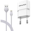 Сетевое зарядное устройство AWEI C-832 Travel charger + Lightning cable 1USB 2.1A White