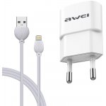 Сетевое зарядное устройство AWEI C-832 Travel charger + Lightning cable 1USB 2.1A White