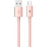 Кабель Rock Metal & Leather Micro Cable 1M Rose Gold