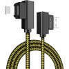 Кабель Rock Dual-end L-shape Lightning Data Cable 1M Yellow