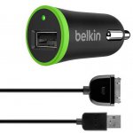 Автомобильное зарядное устройство Belkin Car charger 1USB 2.1A + iPhone4 cable Black