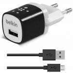Сетевое зарядное устройство Belkin Travel charger 1USB 1A + MicroUsb cable Black