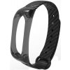 Ремешок UWatch Silicon Carbon Fiber Crystal PC Frame Replacement Wrist Band For Mi Band 2 Black