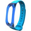 Ремешок UWatch Silicon Carbon Fiber Crystal PC Frame Replacement Wrist Band For Mi Band 2 Blue