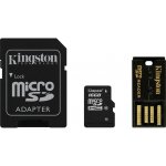 Карта памяти Kingston microSDHC/microSDXC Class 10 UHS-I SD adapter/USB reader 16Gb
