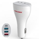 Автомобильное зарядное устройство MARAKOKO MAC3 4-Port USB Quick Charge 3.0 3A White