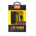 Автомобильное зарядное устройство Ldnio DL-C25 + cable Micro 1-Port USB 2.1A Black