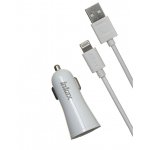 Автомобильное зарядное устройство INKAX CD-29 + cable Lightning 2-Port USB 2.4A White