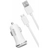 Автомобильное зарядное устройство INKAX CD-29 + cable Micro 2-Port USB 2.4A White