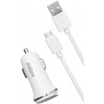 Автомобильное зарядное устройство INKAX CD-29 + cable Micro 2-Port USB 2.4A White
