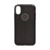 Силикон блестки Хром IPhone X/Xs Black